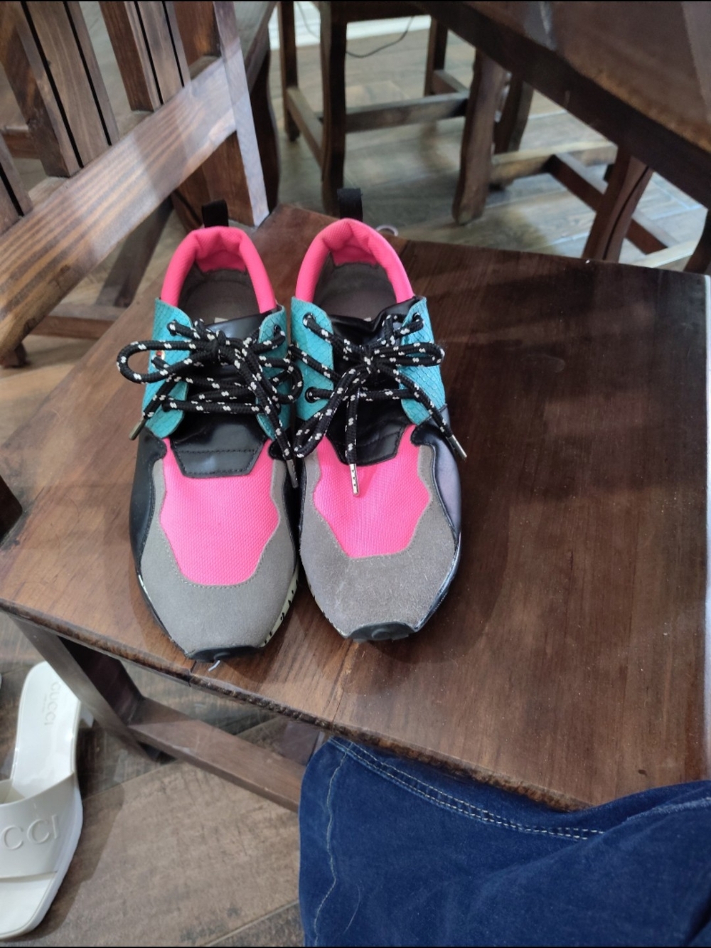 Steve Madden Pink, Teal & Gray Athletic Sneakers